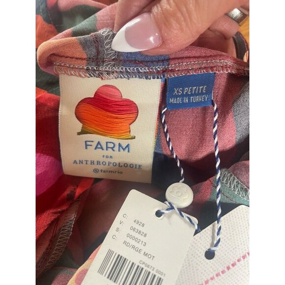 NWT Farm x Anthropologie Hanky Wrap Dress Tropical Vacation Size XSP/0 - Picture 8 of 13